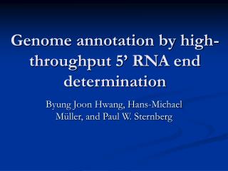 Genome annotation by high-throughput 5’ RNA end determination