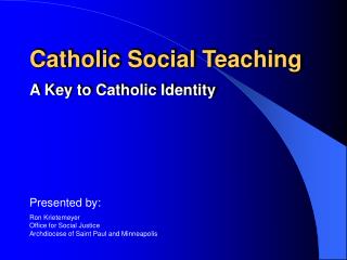 Catholic Social Teaching