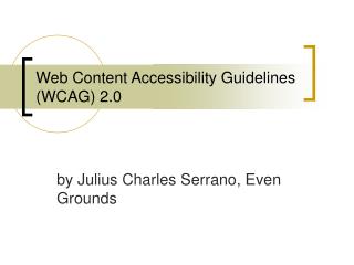Web Content Accessibility Guidelines (WCAG) 2.0