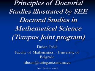Du šan Tošić Faculty of Mathematics – University of Belgrade tdusan @turing.mi.sanu.ac.yu