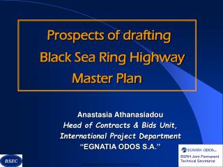 Prospects of drafting Black Sea Ring Highway Master Plan