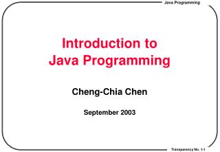 Introduction to Java Programming