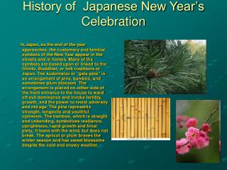 History of Japanese New Year’s Celebration