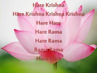 Hare Krishna Hare Krishna Krishna Krishna Hare Hare Hare Rama Hare Rama Rama Rama Hare Hare