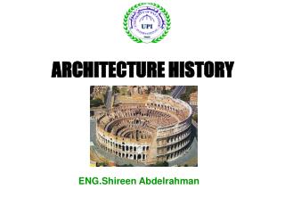 ARCHITECTURE HISTORY