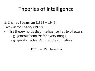 Theories of Intelligence