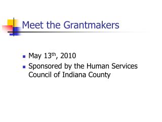 Meet the Grantmakers