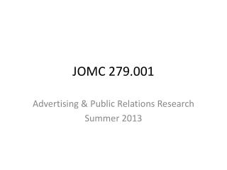 JOMC 279.001