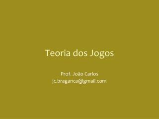 Teoria dos Jogos