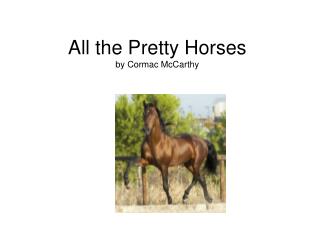 All the Pretty Horses by Cormac McCarthy