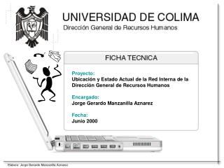 Proyecto: Ubicación y Estado Actual de la Red Interna de la Dirección General de Recursos Humanos