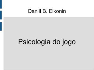 Daniil B. Elkonin