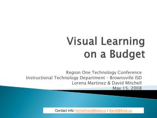 Visual Learning on a Budget