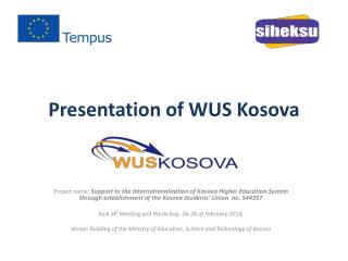 Presentation of WUS Kosova