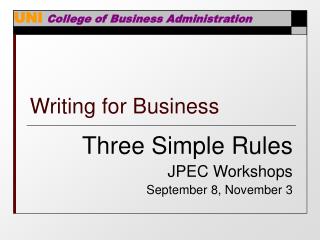 Writing for Business