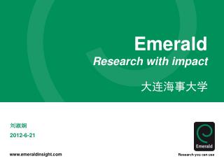 Emerald Research with impact