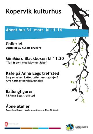 Åpent hus 31. mars kl 11-14
