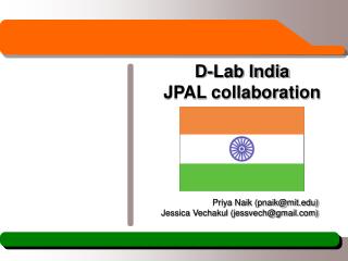 D-Lab India JPAL collaboration