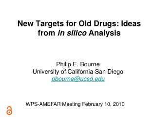 New Targets for Old Drugs: Ideas from  in silico  Analysis