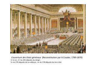 L’ouverture des Etats généraux (Reconstitution par A.Couder , 1789-1870)