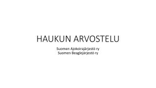 HAUKUN ARVOSTELU