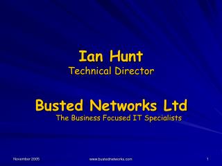 Ian Hunt Technical Director