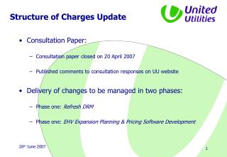 Structure of Charges Update