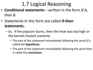 1.7 Logical Reasoning