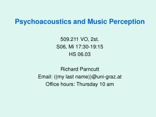 Psychoacoustics and Music Perception