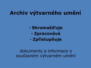 Archiv výtvarného umění