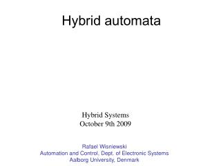 Hybrid automata