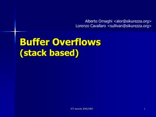 buffer overflow stack