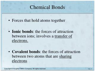 Chemical Bonds