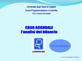 Università degli Studi di Cagliari Corso Programmazione e Controllo