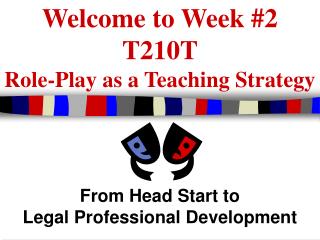 Welcome to Week #2 T210T Role-Play as a Teaching Strategy