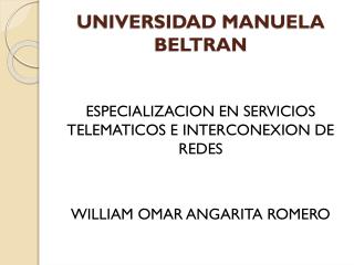 UNIVERSIDAD MANUELA BELTRAN