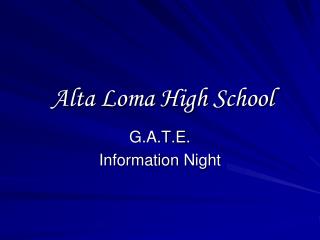 Alta Loma High School