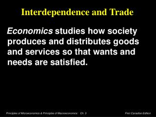 Interdependence and Trade