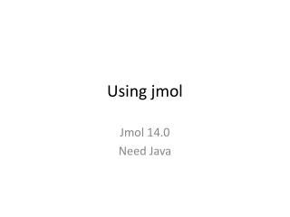 Using jmol