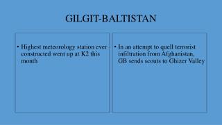 GILGIT-BALTISTAN