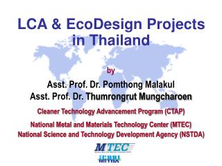 LCA &amp; EcoDesign Projects in Thailand