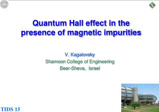 Quantum Hall effect in the presence of magnetic impurities