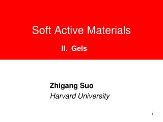 Soft Active Materials