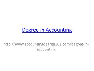 Degree in Accounting