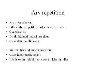 Arv repetition