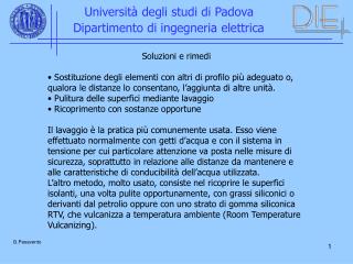 Università degli studi di Padova Dipartimento di ingegneria elettrica