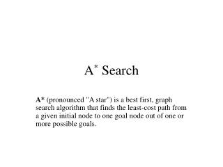 A * Search