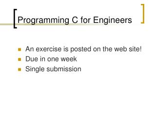 Programming C for Engineers