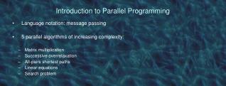 Introduction to Parallel Programming