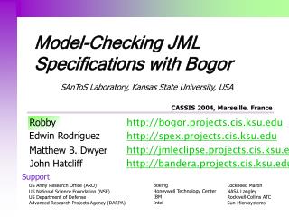 Model-Checking JML Specifications with Bogor